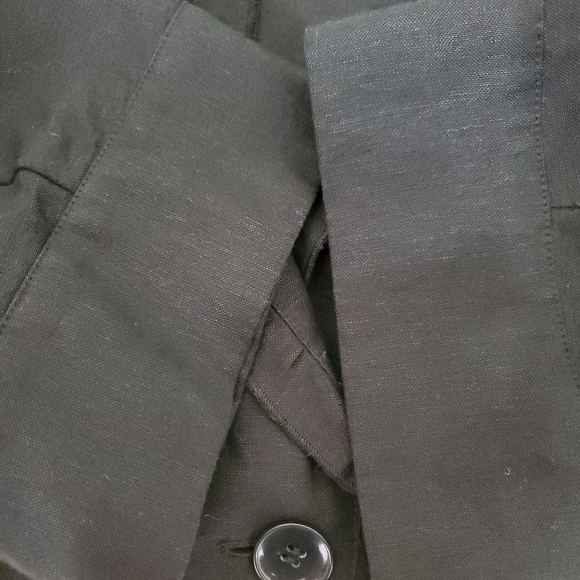 Lane Bryant Black Linen Tie Back Button Up Jacket With Pockets Size 18 - Picture 9 of 9